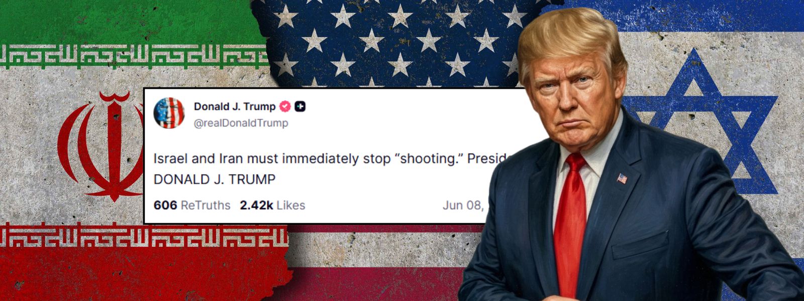 Trump Tells Israel And Iran To Stop 'Shooting'